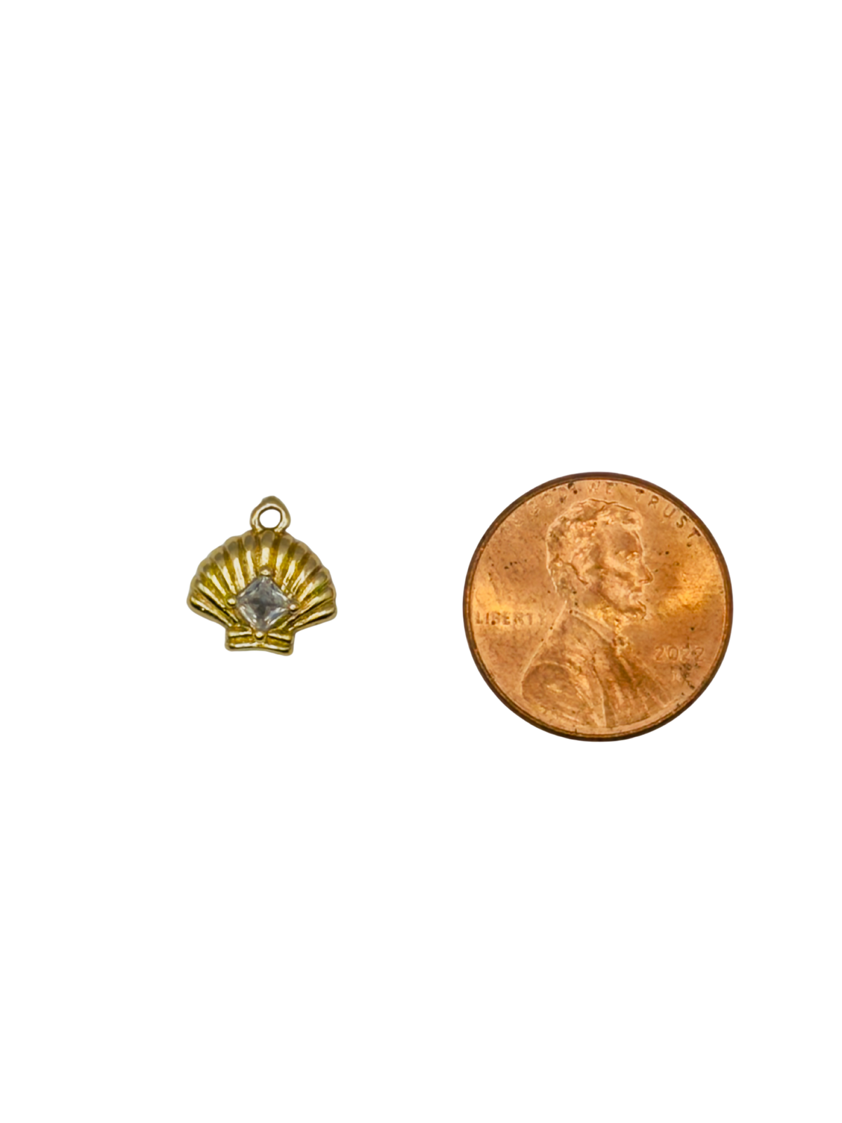 CZ Seashell Charm