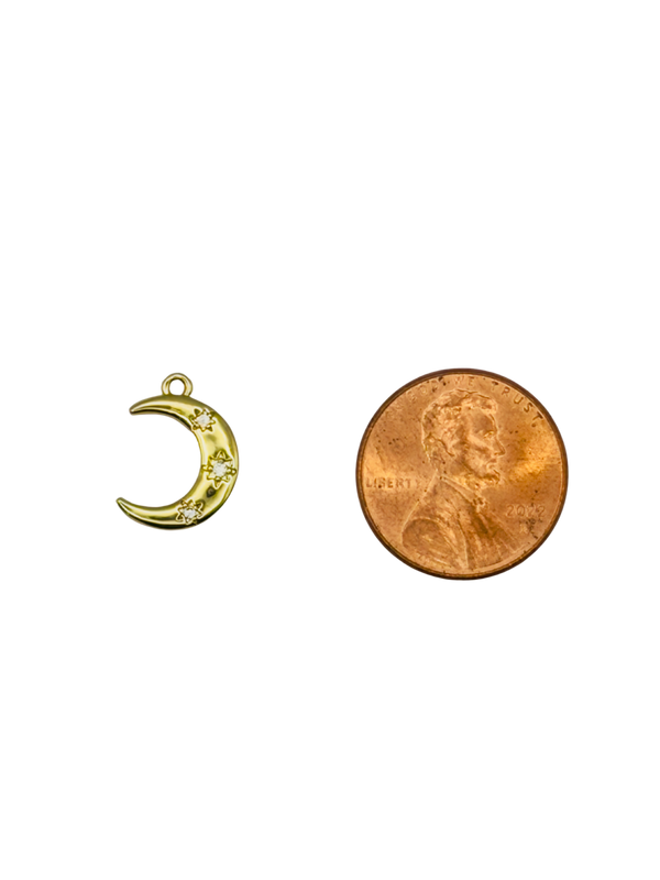CZ Moon Charm