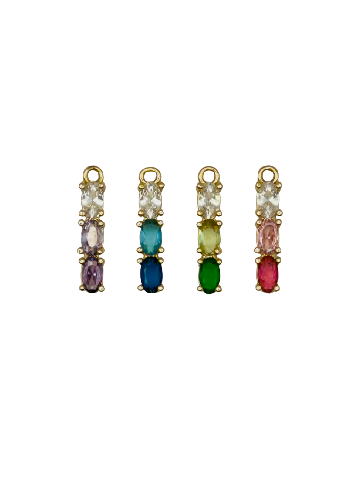 Gold 3 Drop Gemstone