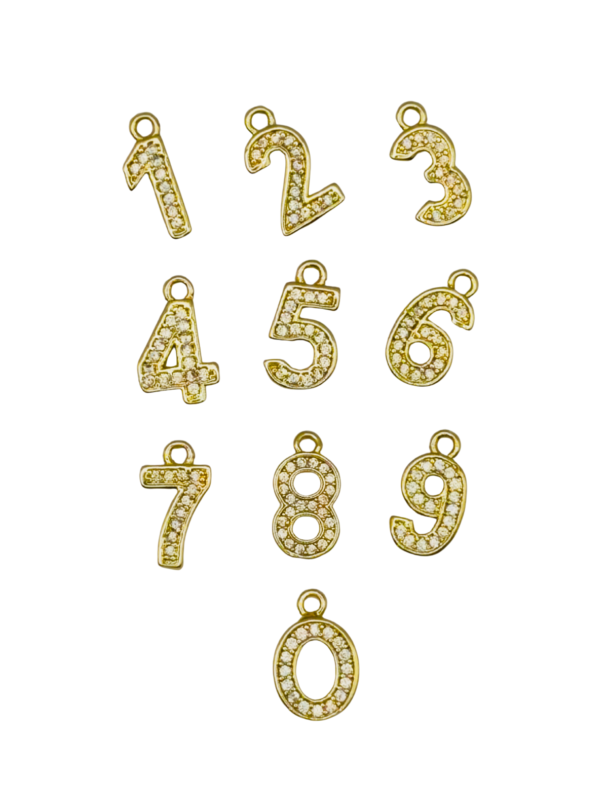 CZ Numbers Charm Pack