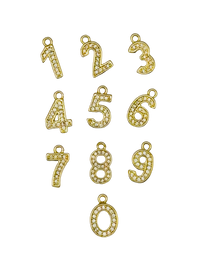 CZ Numbers Charm Pack