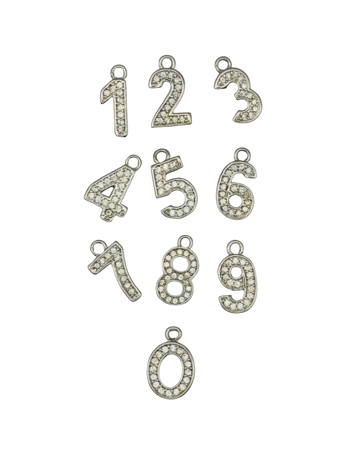 CZ Numbers Charm Pack