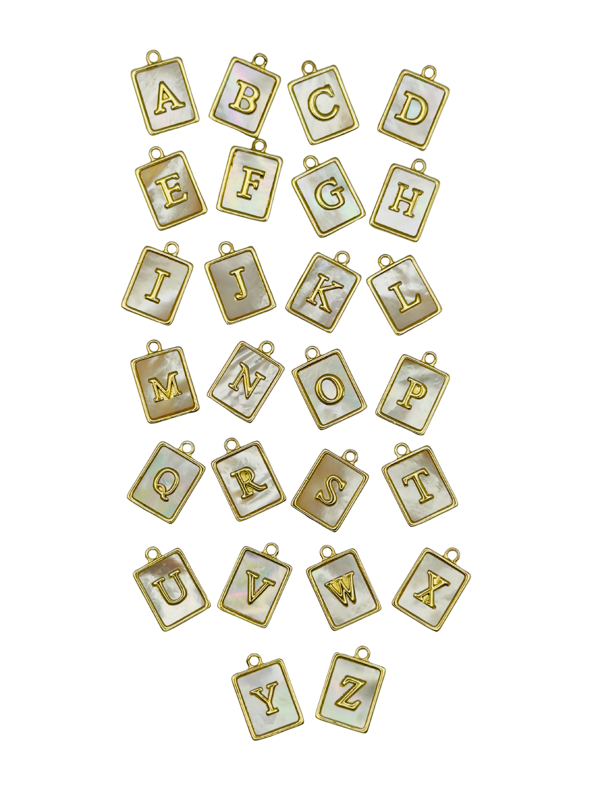Mother of Pearl Initial Charm Pack