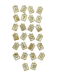 Mother of Pearl Initial Charm Pack