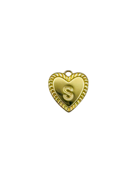 Gold Heart Letter Charm Pack