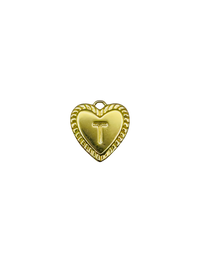Gold Heart Letter Charm Pack