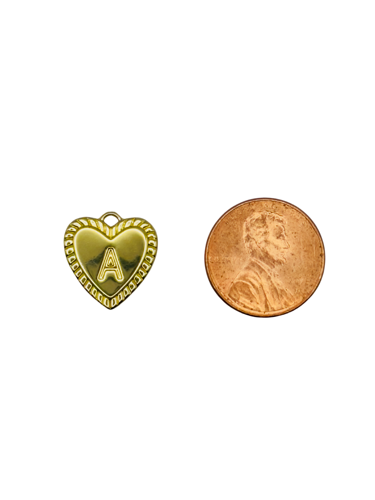 Gold Heart Letter Charm Pack