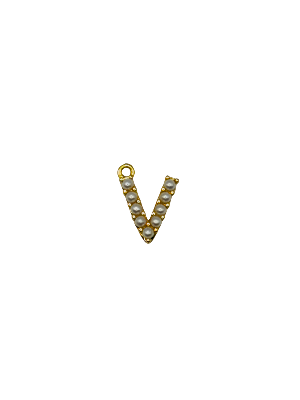 Gold Pearl Letter Charm Pack