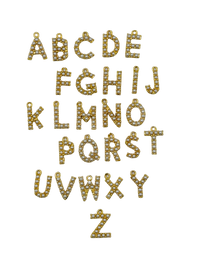 Gold Pearl Letter Charm Pack