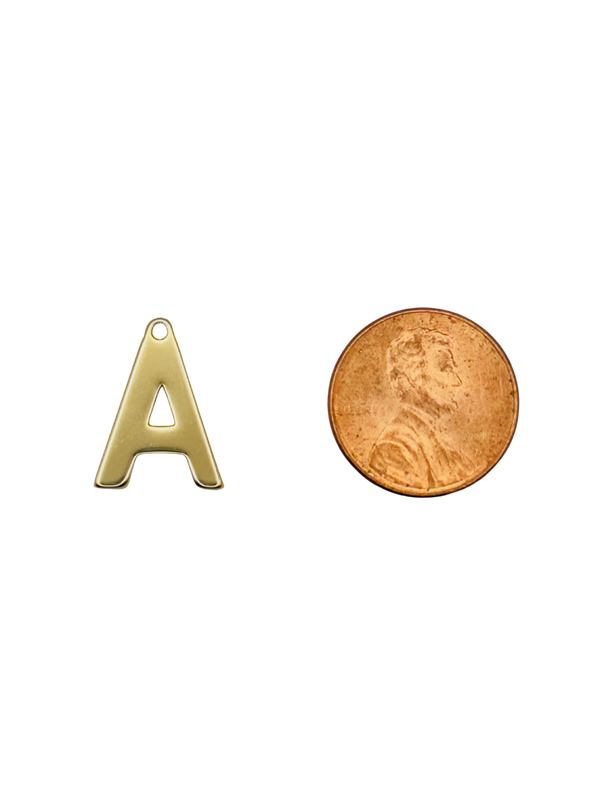 Gold Block Letter Charm Pack