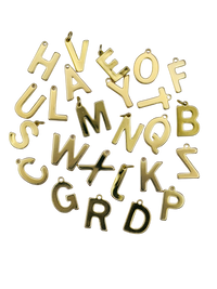 Gold Block Letter Charm Pack