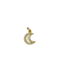 Small Mother of Pearl Moon Charm
