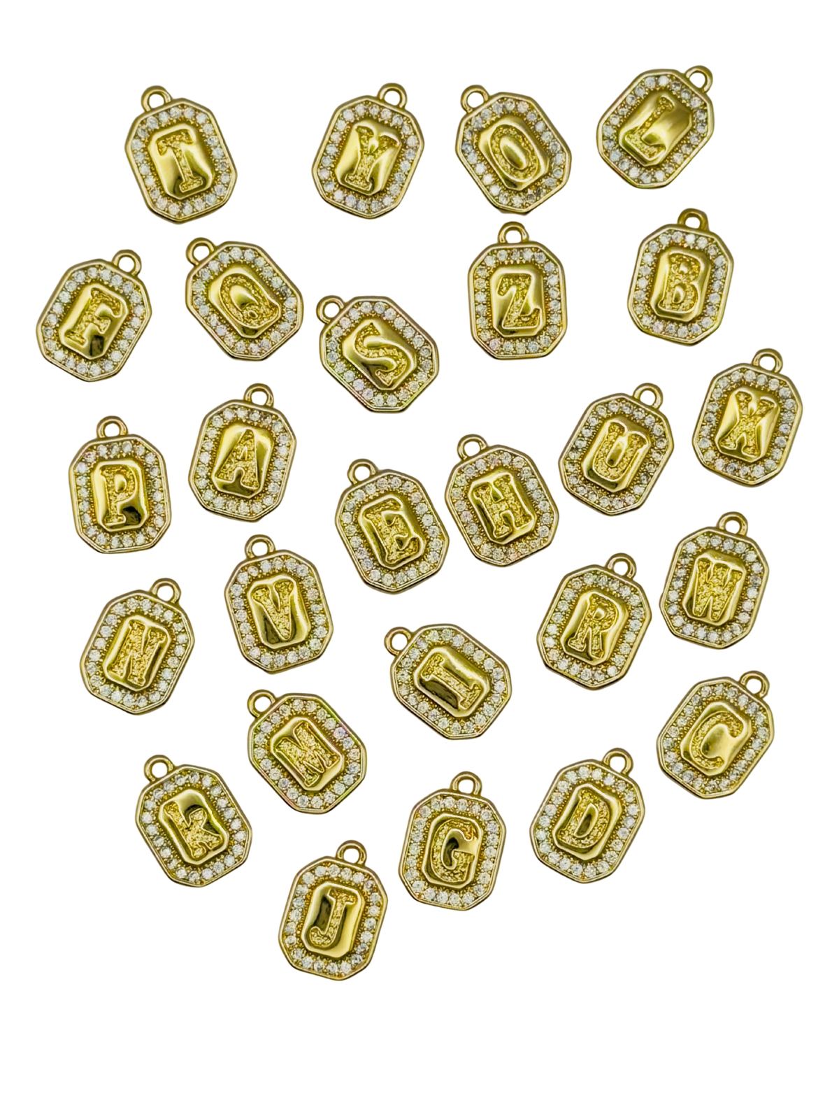 CZ Letter Charm Pack