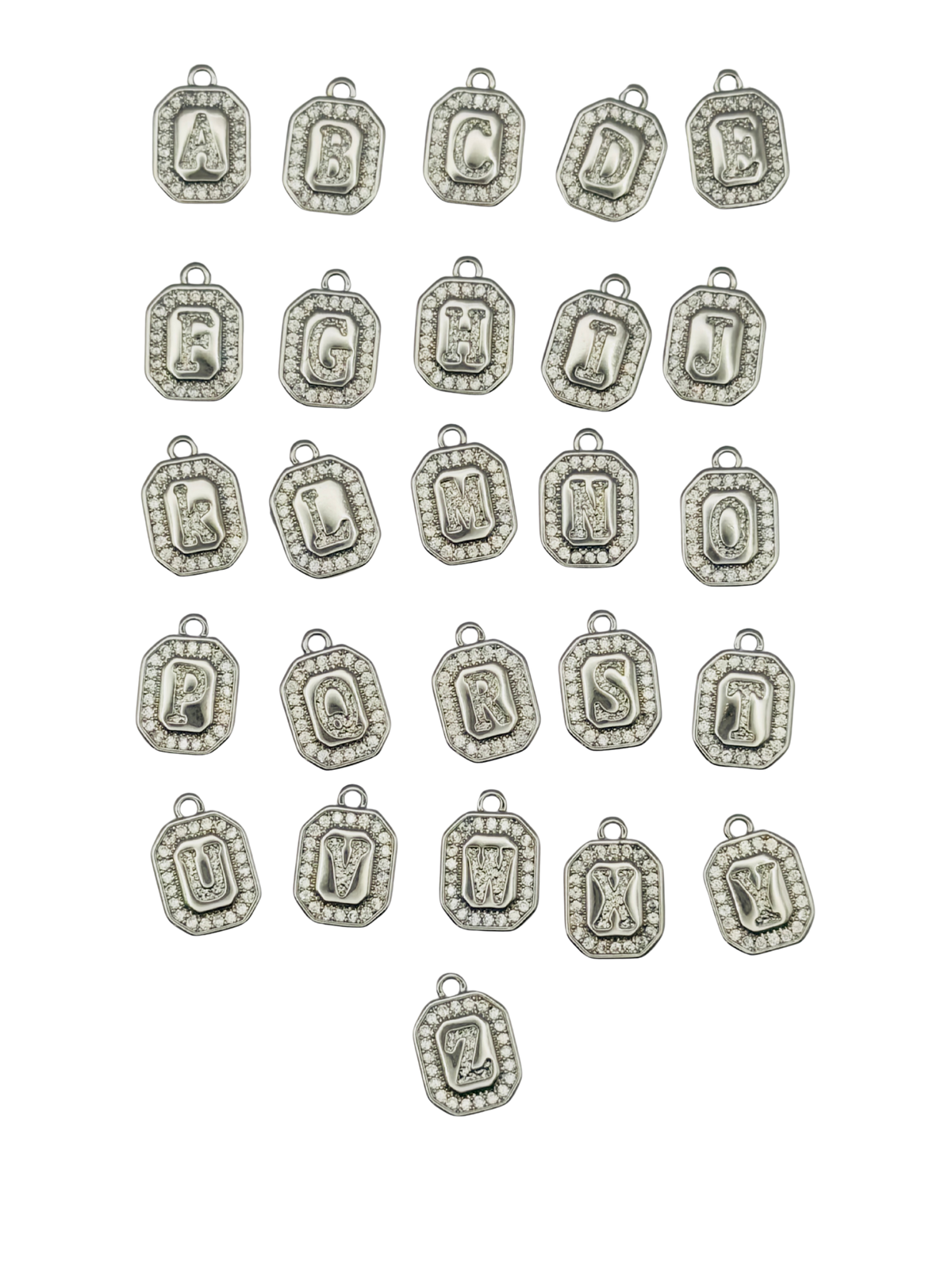 CZ Letter Charm Pack